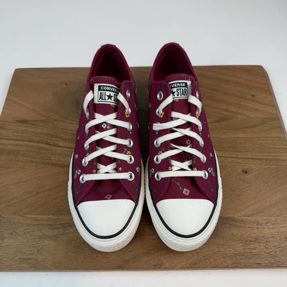 New NIB Womens Converse CTAS Lift OX Sporty Berry Low Sneakers Shoes Size 7.5 M - Picture 6 of 8